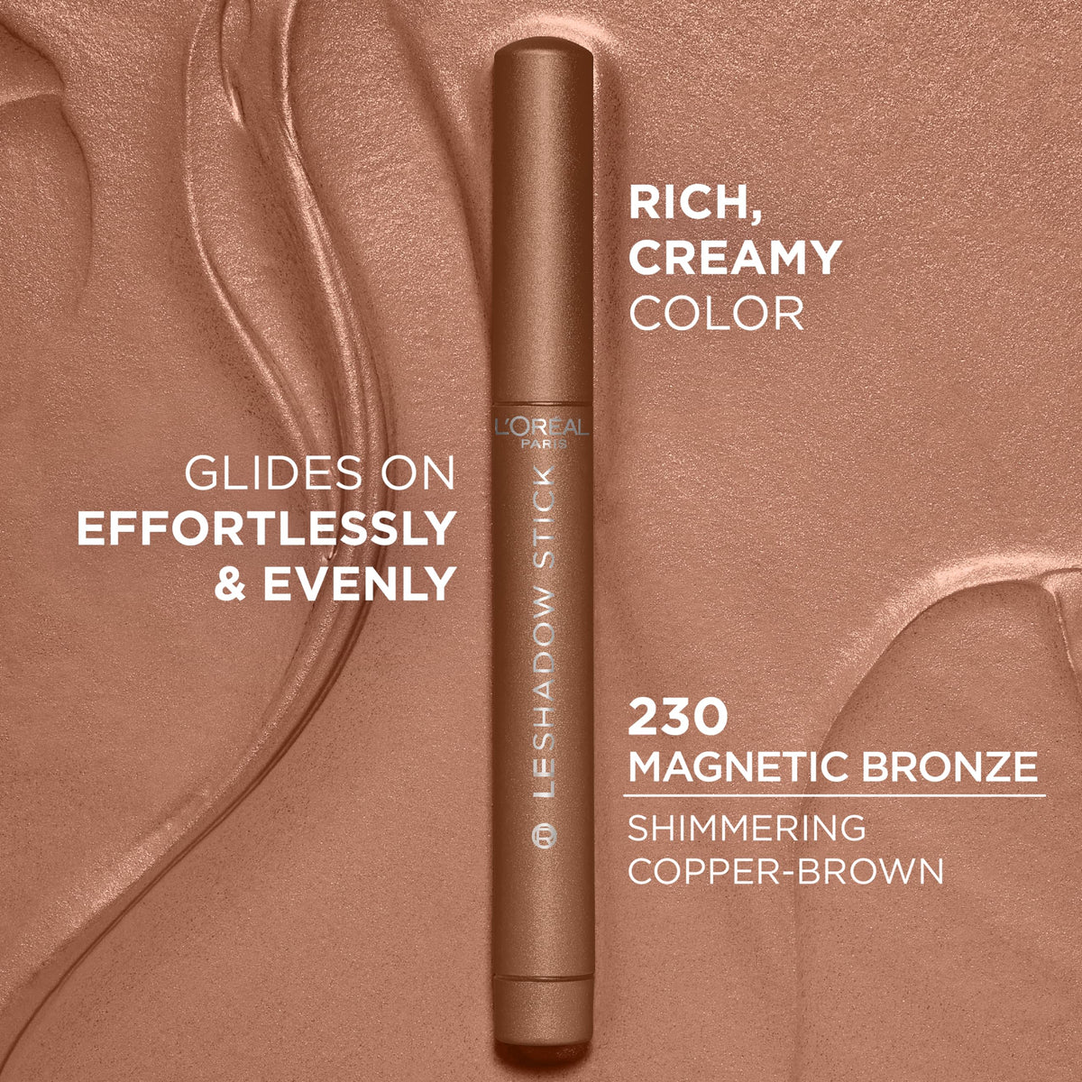 L'Oreal Paris cap detail of Le Shadow Stick showing twist-up mechanism and convenience