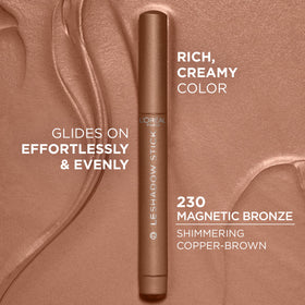 L'Oreal Paris cap detail of Le Shadow Stick showing twist-up mechanism and convenience