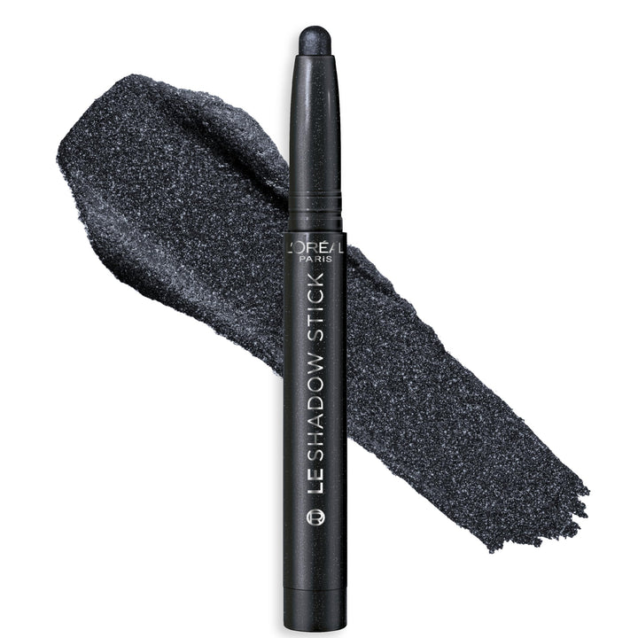L'Oreal Paris Le Shadow Stick front packaging showing shade Midnight Noir and benefit long-wear