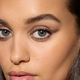 L'Oreal Paris smudged lashline showing soft smoky effect with long-wear benefit