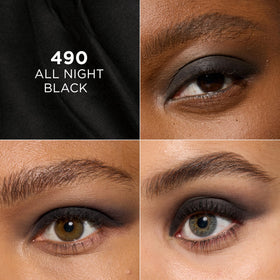 Application on eyelid showing L'Oreal Paris stick blended into a smokey wash