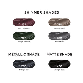 L'Oreal Paris multiple swatches on arm showing true-to-tone payoff and finish