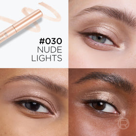 L'Oreal Paris close-up of creamy shimmer texture, smooth blendability benefit