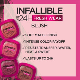 L'Oreal Paris swatch of Legendary Berry 15 on forearm demonstrating color payoff and blendability