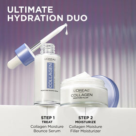 L'Oreal Paris lifestyle on bathroom vanity illustrating daily use and added radiance