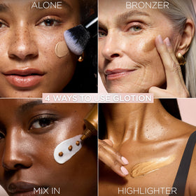 L'Oreal Paris application on cheek for natural luminous highlight