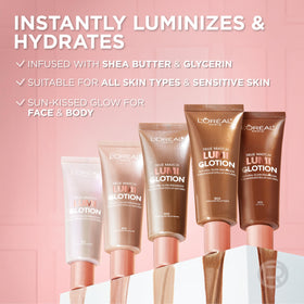 L'Oreal Paris lifestyle shot face and shoulders with sun-kissed glow