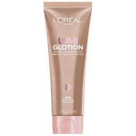 L'Oreal Paris front bottle of Lumi Glotion XL showing full-size benefit