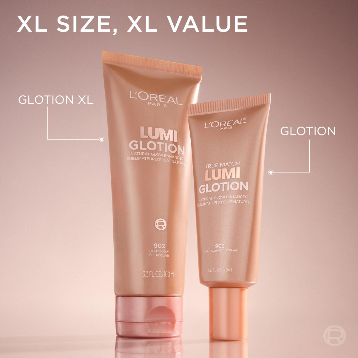 L'Oreal Paris pump detail of Lumi Glotion for easy controlled dispensing