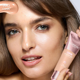 L'Oreal Paris tint spread on hand demonstrating blendable, buildable coverage