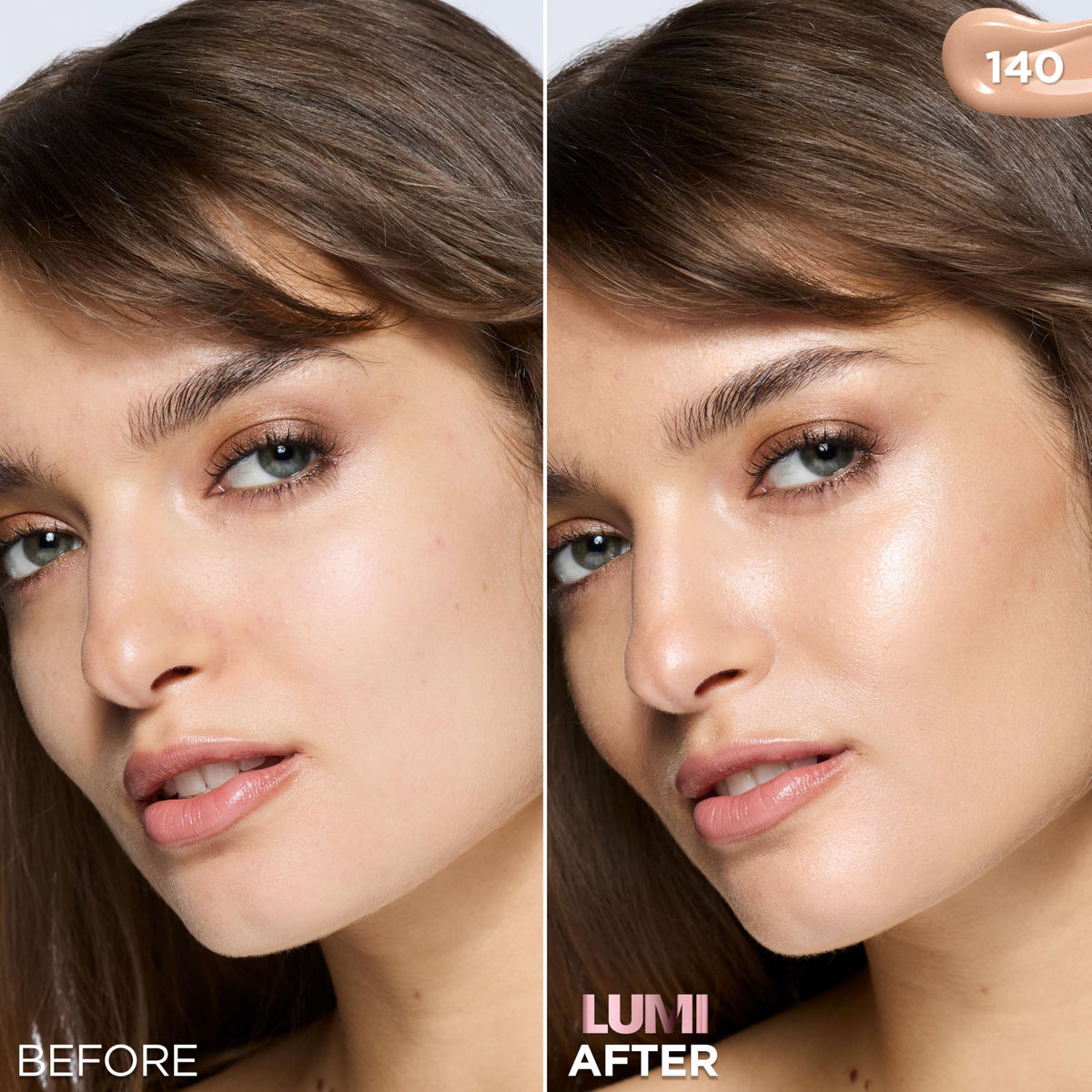 L'Oreal Paris serum texture close-up highlighting water-based lightweight consistency