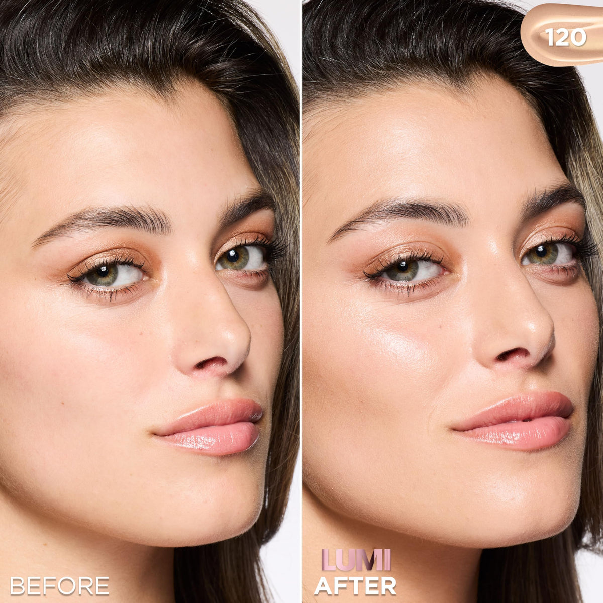 L'Oreal Paris close-up of lightweight serum texture and blendability benefit