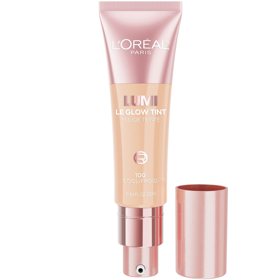L'Oreal Paris tube front view showing shade Cool 100 and lightweight benefit