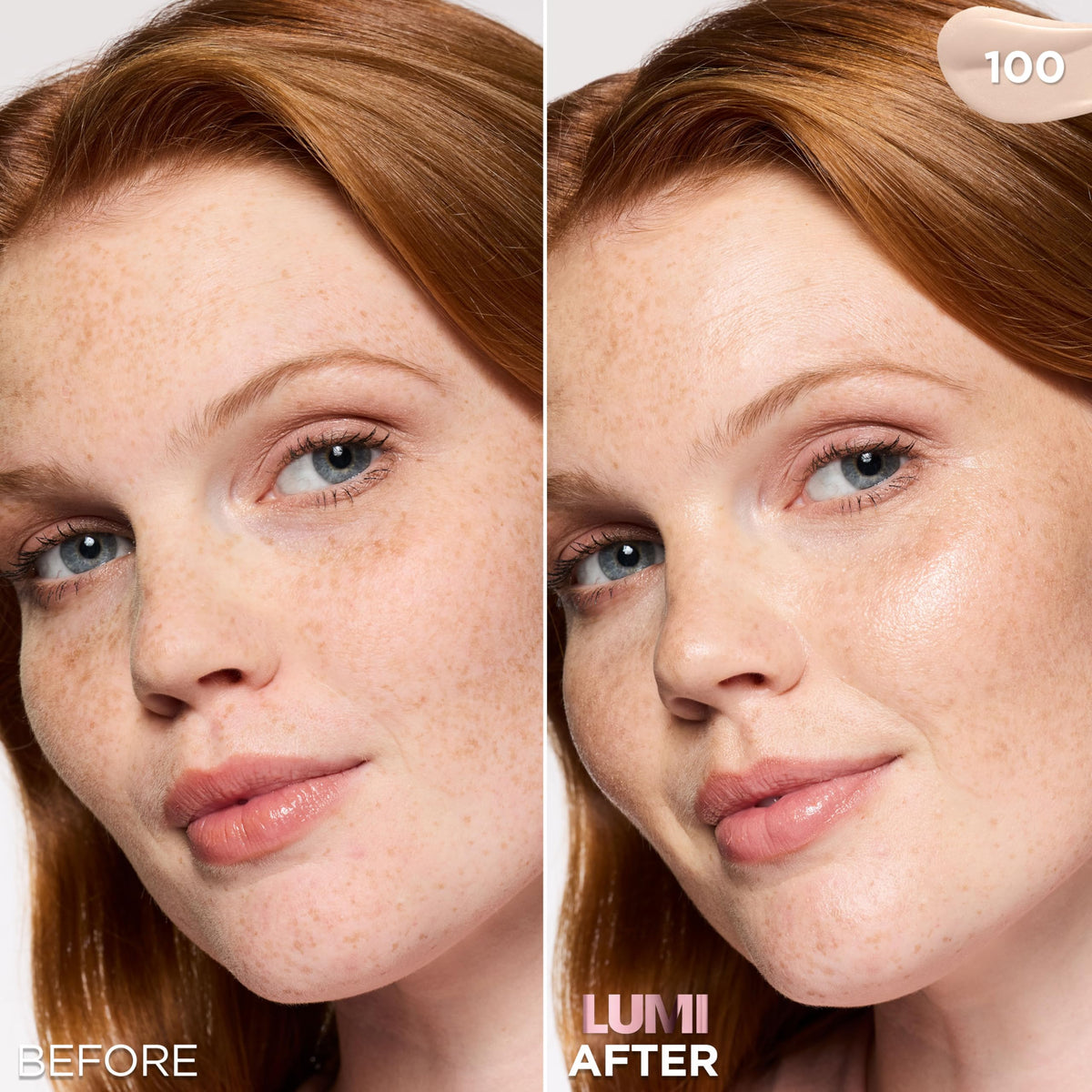 L'Oreal Paris texture drop showing fluid tint consistency and quick blend