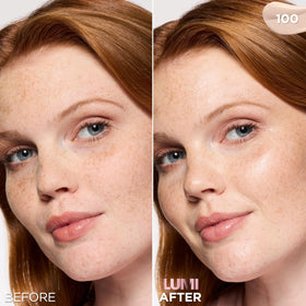 L'Oreal Paris texture drop showing fluid tint consistency and quick blend