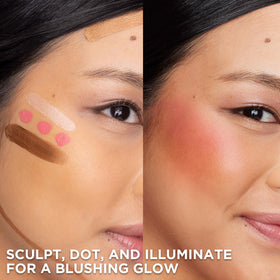 L'Oreal Paris lifestyle scene with product on vanity conveying radiant look