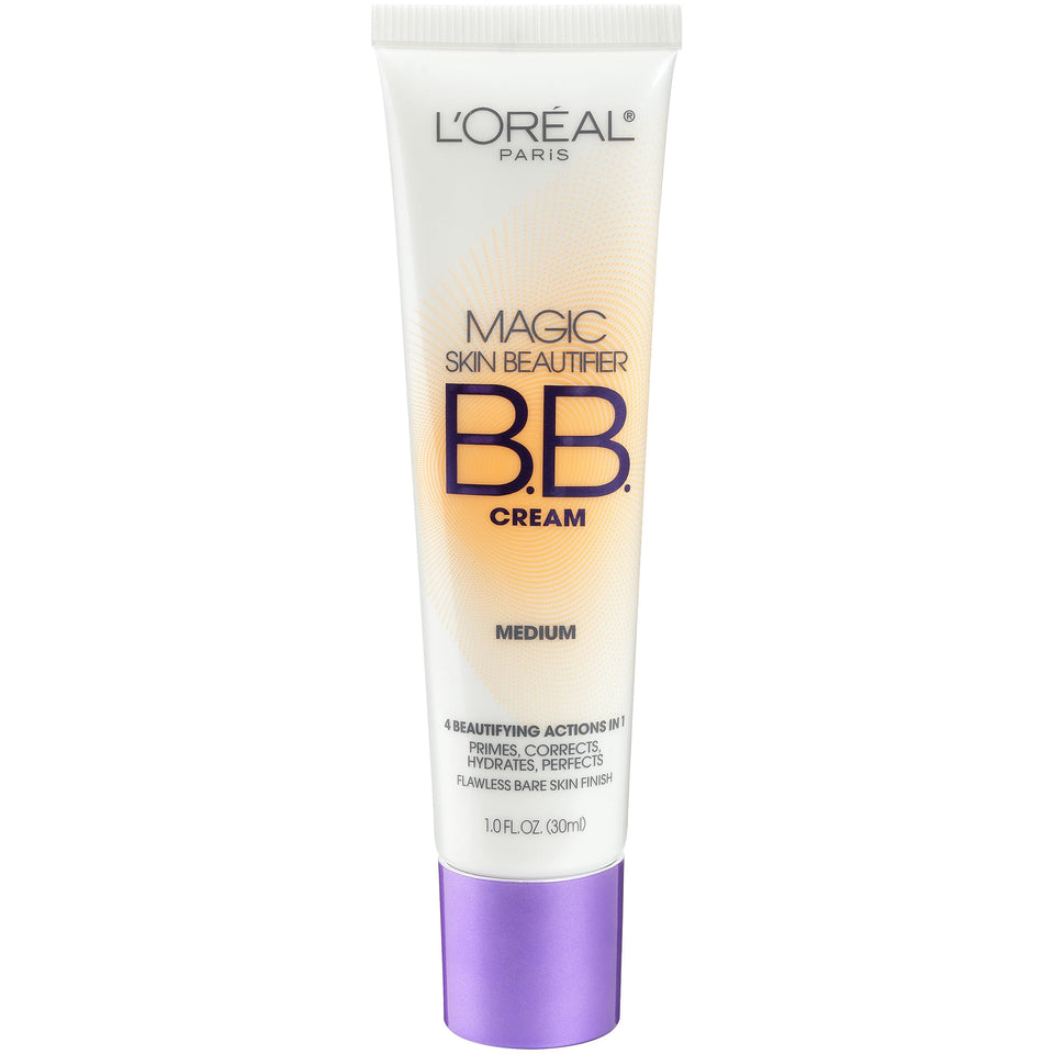 L'Oréal Paris front packaging showing product bottle and label benefit