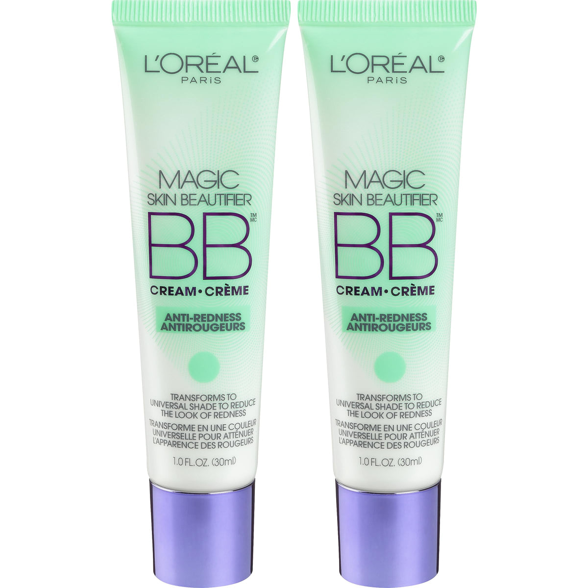 L'Oreal Paris front packaging showing product name and 2-count convenience