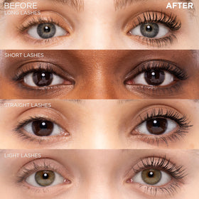 L'Oreal Paris mascara applied on lashes lifting and adding visible volume