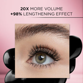 L'Oreal Paris mascara applied on model eye for dramatic length