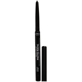 L'Oreal Paris Matte-Matic front packaging showing ultra-black pencil, precise application benefit