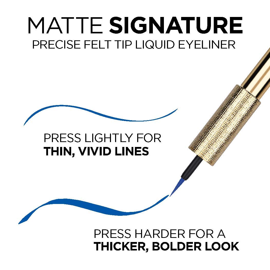L'Oreal Paris eyeliner applied along lashes showing smooth, smudge-resistant finish