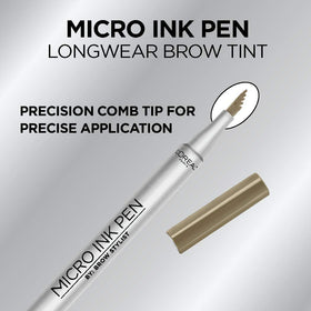L'Oreal Paris pen on vanity showing everyday use and quick brow touch-ups