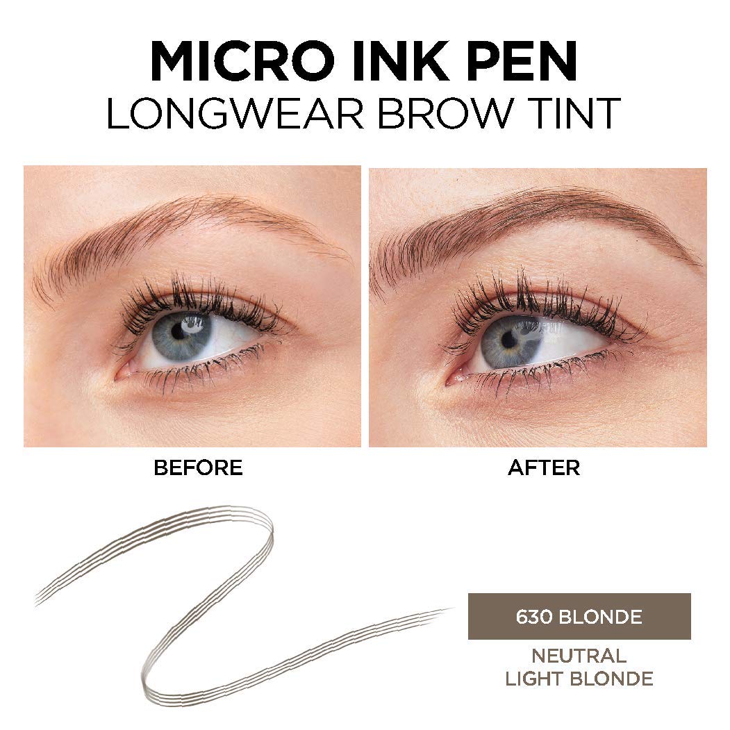 L'Oreal Paris pen stroke demo showing fine lines and instant color payoff