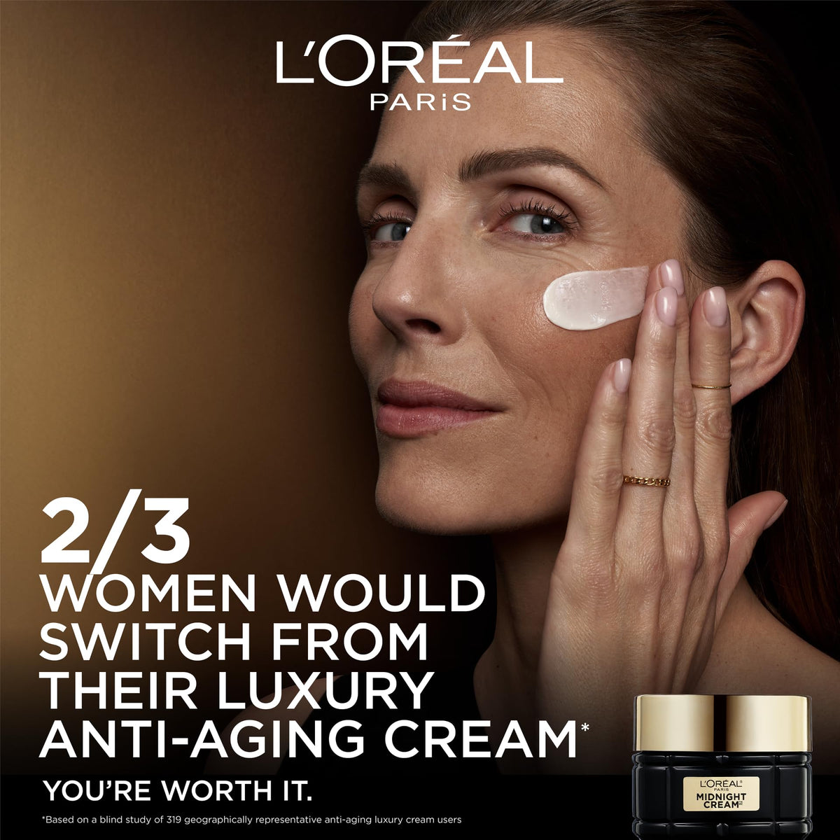 L'Oreal Paris close-up label image showing dermatologically tested reassurance