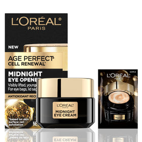 L'Oreal Paris jar front view showing packaging and night cream benefits