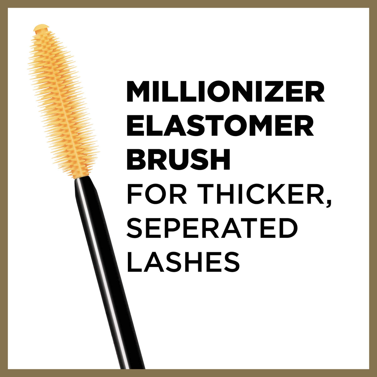 L'Oreal Paris black mascara texture swiped to show buildable volume