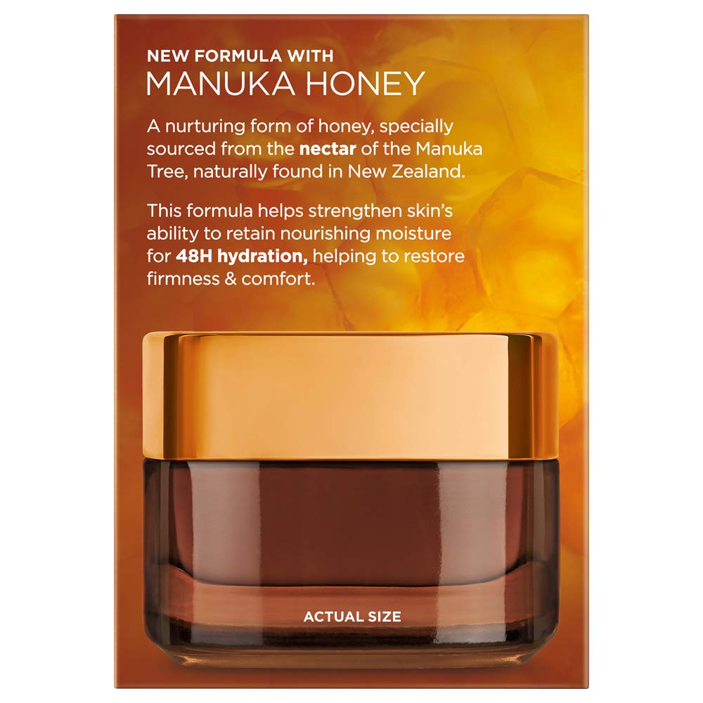 L'Oreal Paris night balm in hand demonstrating easy application and absorption