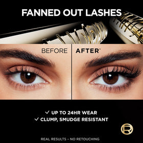 L'Oreal Paris mascara swipe on lash stick demonstrating smooth buildable texture