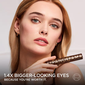 L'Oreal Paris mascara swatch showing texture and smooth pigment payoff