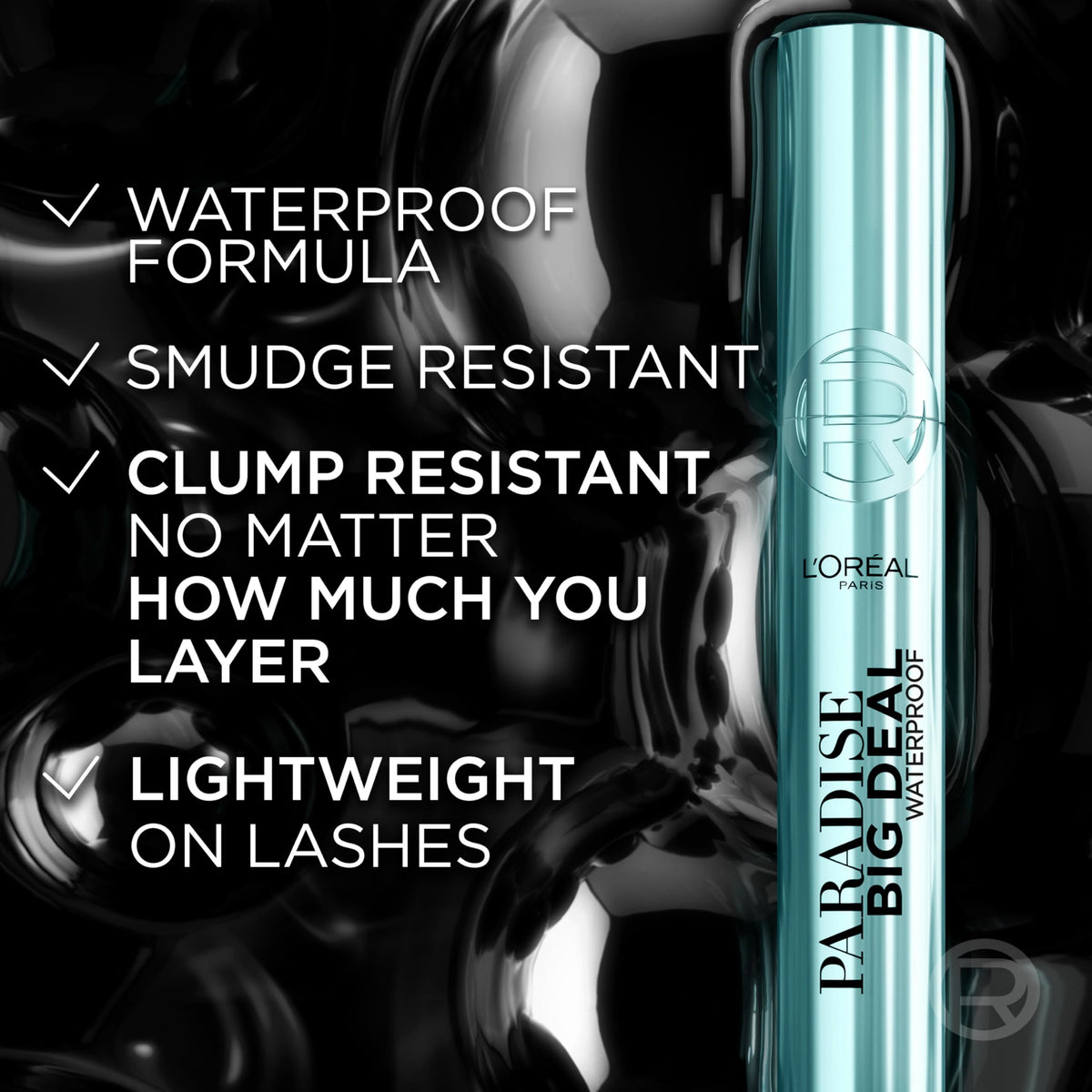 L'Oreal Paris Paradise Big Deal on vanity with makeup tools illustrating everyday wearability benefit