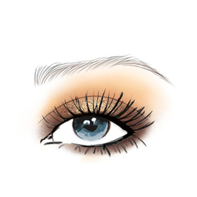 L'Oreal Paris open palette overhead showing twelve warm shades clearly