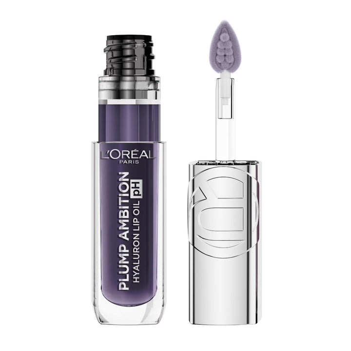 L'Oreal Paris front packaging of Plump Ambition 090 Berry Noir shows shade and tube for quick identification