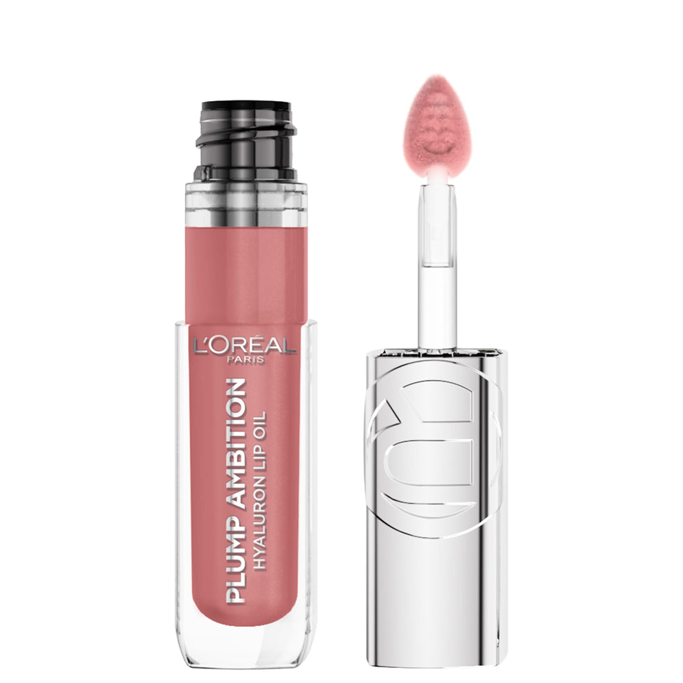 L'Oreal Paris front packaging showing glossy lip oil bottle and shade label