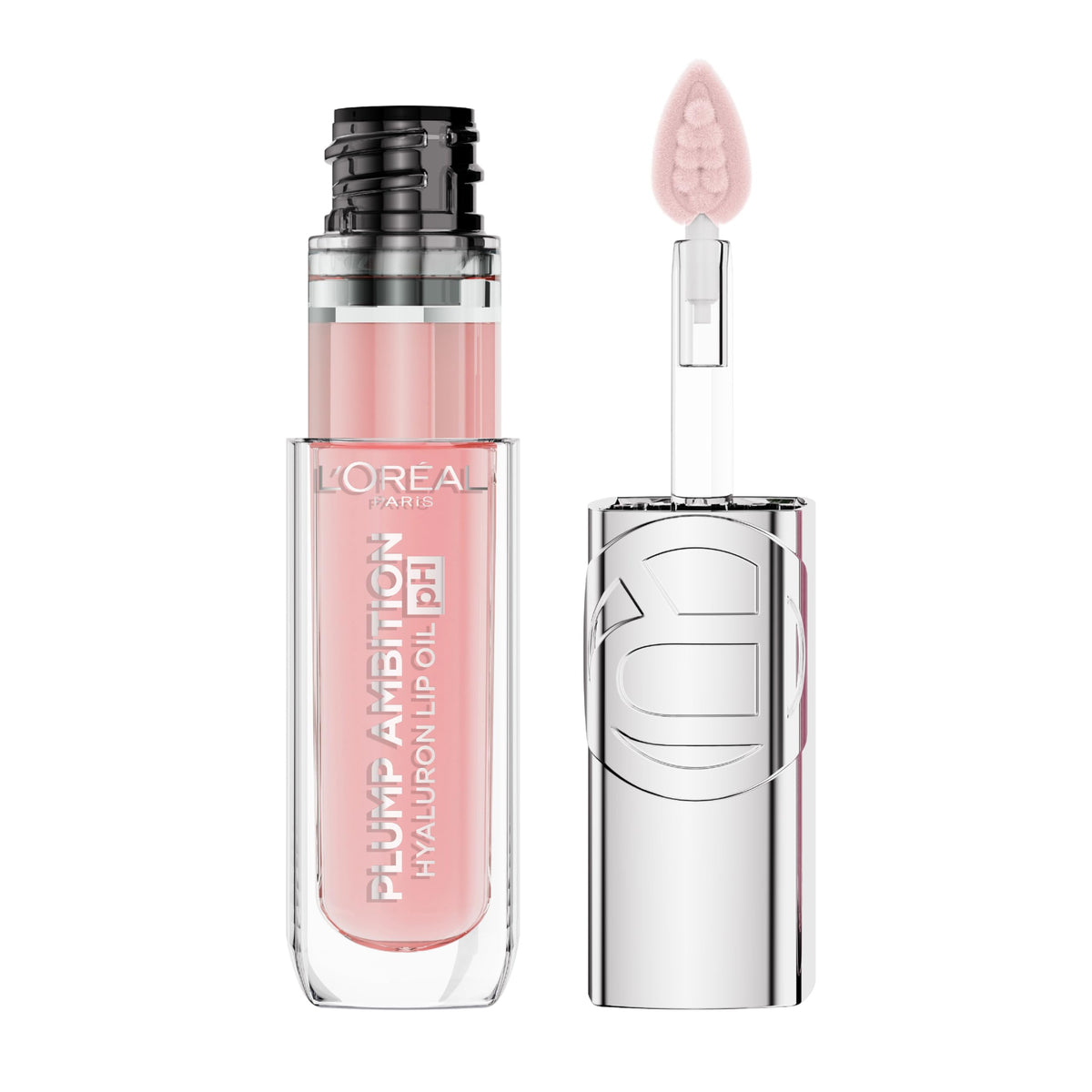 L'Oreal Paris front packaging showing sleek lip oil tube and shade number