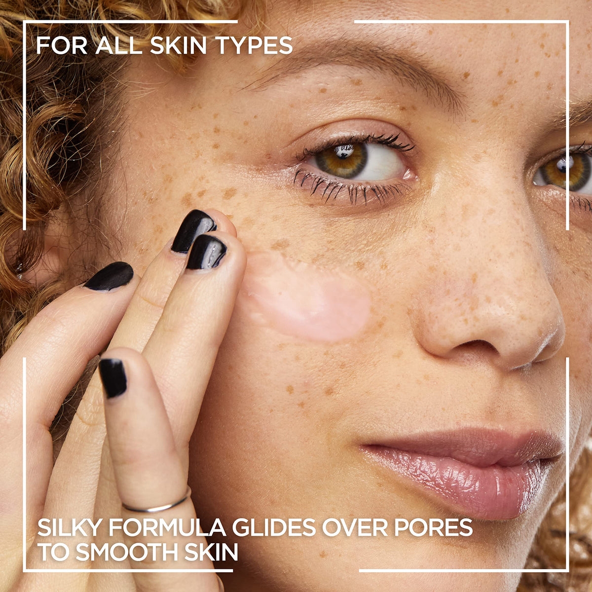 L'Oreal Paris close-up before and after pores look minimized and smoother