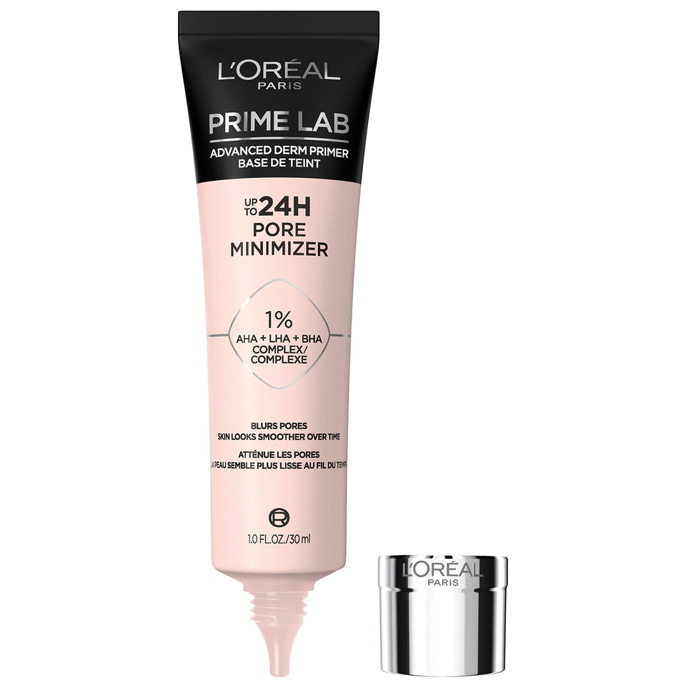 L'Oreal Paris primer front packaging showing product and size, preps skin smoothly