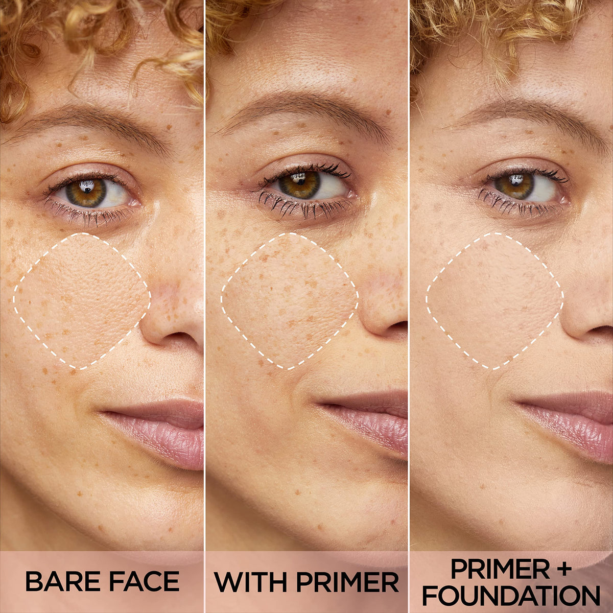 L'Oreal Paris primer swatch on hand highlighting silky texture and blendability