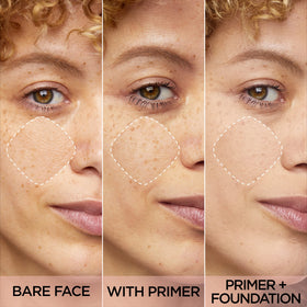 L'Oreal Paris primer swatch on hand highlighting silky texture and blendability