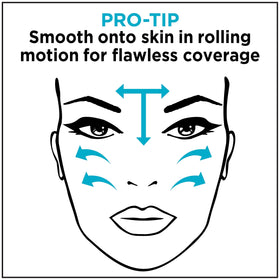 L'Oréal Paris foundation applied with sponge showing smooth blend and even tone