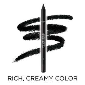 L'Oreal Paris eyeliner applied to eye demonstrating rich bronze definition