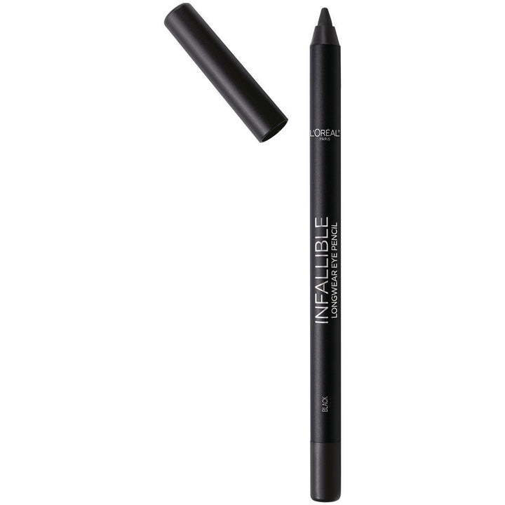L'Oreal Paris Pro-Last pencil front view showing black shade benefit long wear