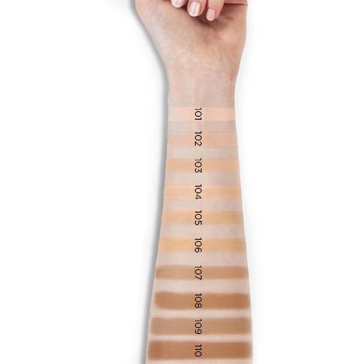 L'Oreal Paris finger blending foundation illustrating quick, natural finish