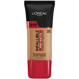 L'Oreal Paris foundation front bottle showing label and shade for quick ID