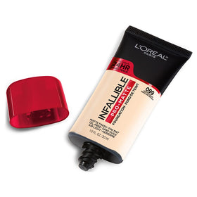 L'Oreal Paris pump dispenser close-up for easy controlled dispensing and mess-free application benefit