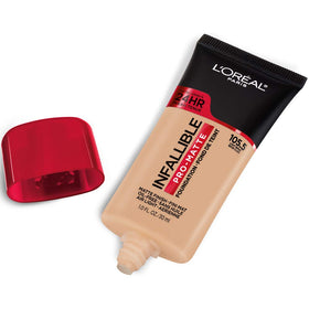 L'Oreal Paris pump dispenser close-up highlighting easy, mess-free dispensing benefit